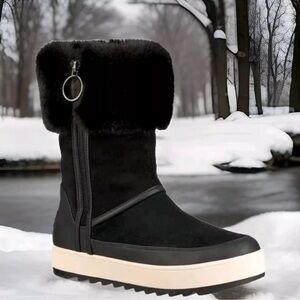 KOOLABURRA BY UGG Tynlee Suede & Faux Fur Snow Boots size 10